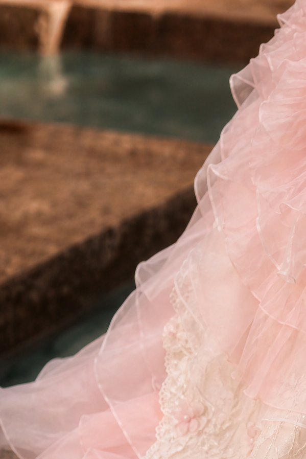 Pink Rococo Ball Gown Tiered Ruffle Dress with Lace Corset and Floral Appliqué Plus Size