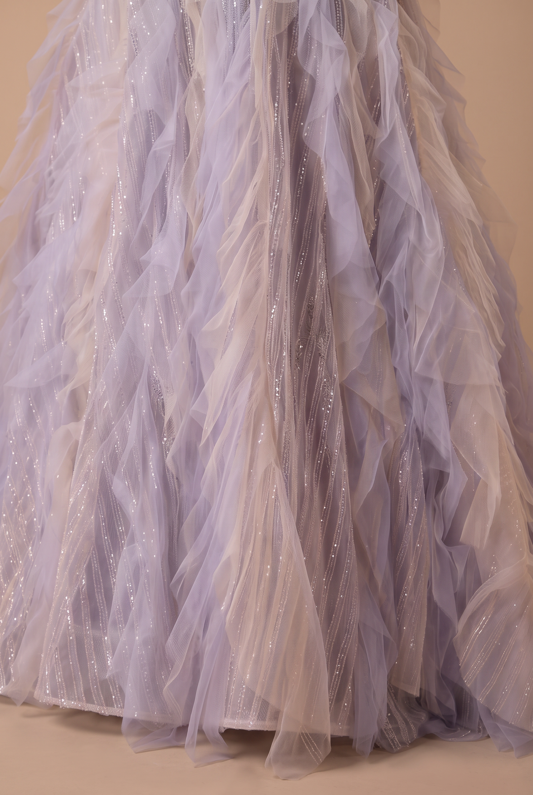 Purple Wedding Dress Beaded Off Shoulder Tulle Ball Gown with Draped Sleeves Plus Size