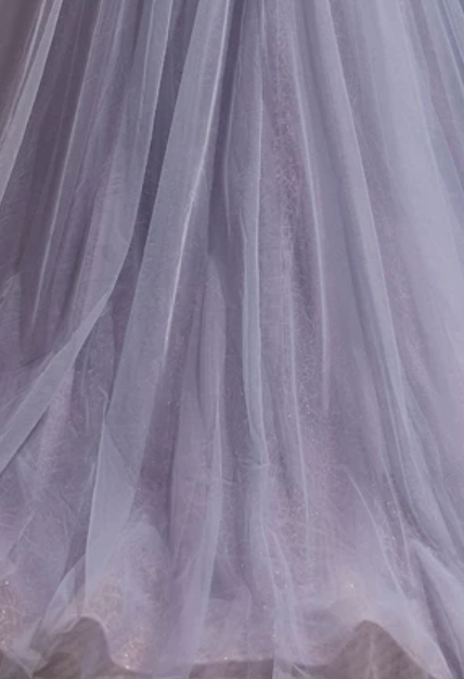 Purple Tulle Ball Gown Evening Dress - A-Line Wedding Gown with Sweetheart Neckline - Elegant Purple Evening Dress Plus Size