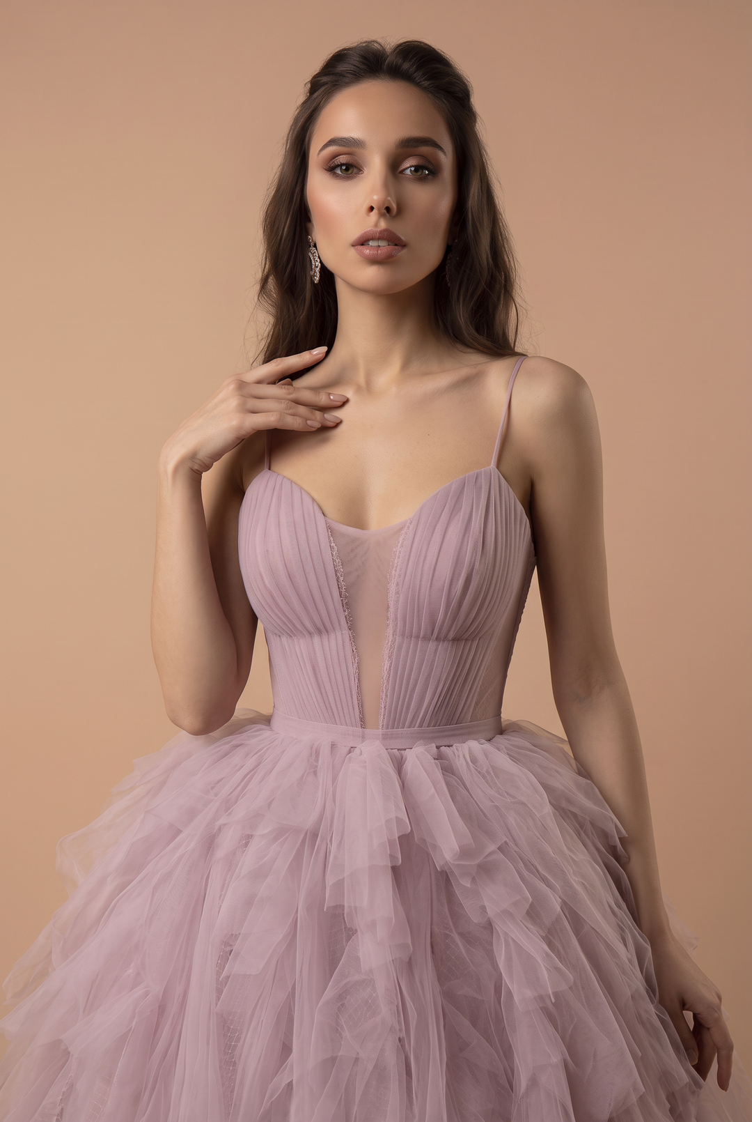 Purple Tulle Party Dress with Spaghetti Strap - Purple Corset Back Wedding Dress Plus Size