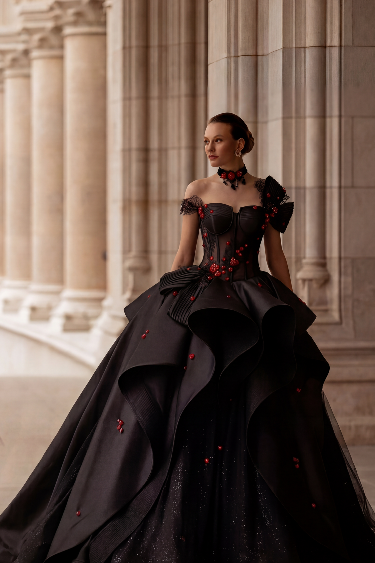 Gothic Black Wedding Dresses Plus Size
