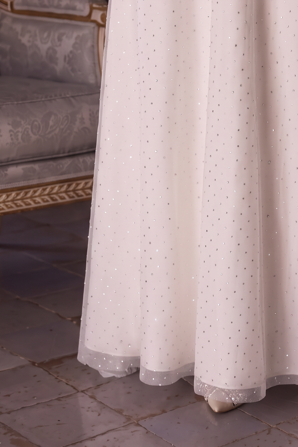 Regency Era White Empire Waist Dress with Lace Flutter Sleeves and Draped Bodice Plus Size