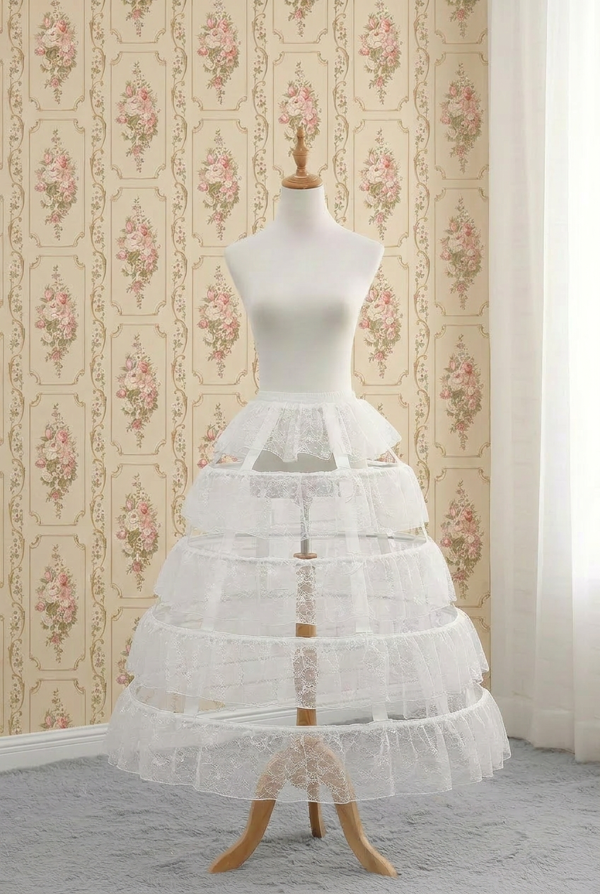 Rococo Lace Hoop Petticoat – Victorian Inspired Fishbone Crinoline for Lolita, Baroque & Fairytale Ball Gowns