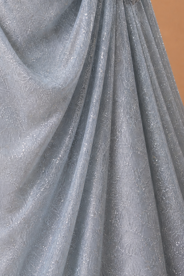 Silver Glitter Off-Shoulder Evening Dress with Corset Bodice – Designer Sequin Gown with Sweetheart NecklinePlus Size