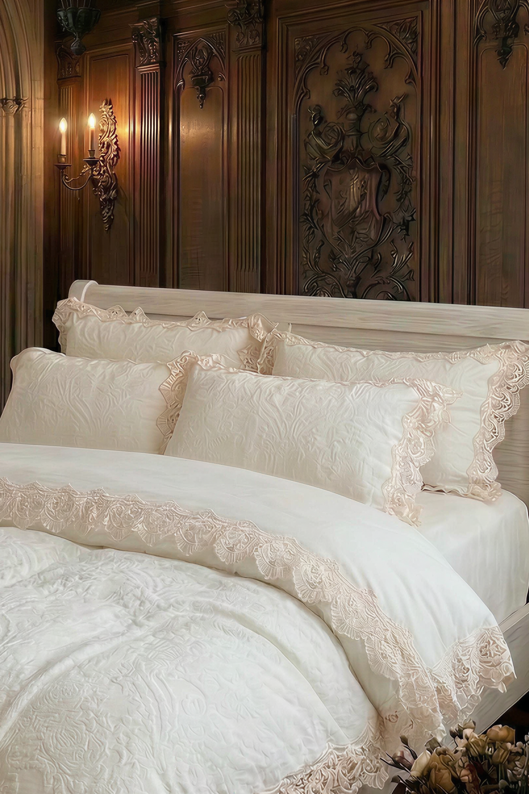 Velvet Princess Duvet Cover Set – Winter Swan Whisper