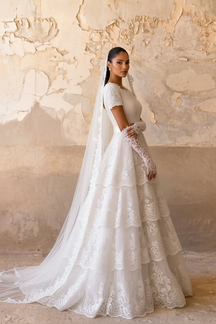 short vintage plus size wedding dresses 1950s Vintage Wedding Dresses Tea Length Short Lace Bridal Gown Plus Size