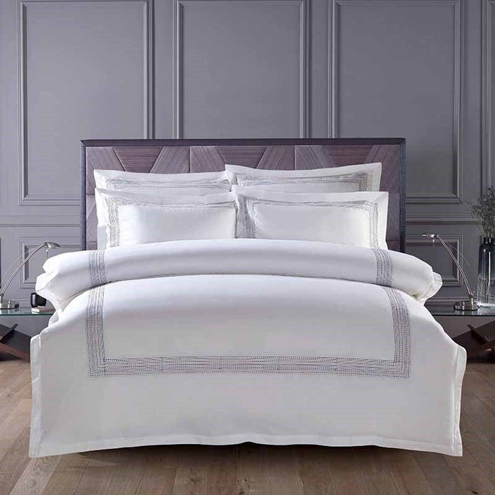 Abyad Hotel Rainbow Stitch Egyptian Cotton Bedding Set - WonderlandByLilian