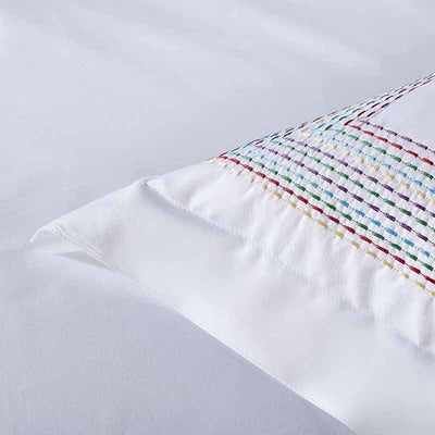 Abyad Hotel Rainbow Stitch Egyptian Cotton Bedding Set - WonderlandByLilian