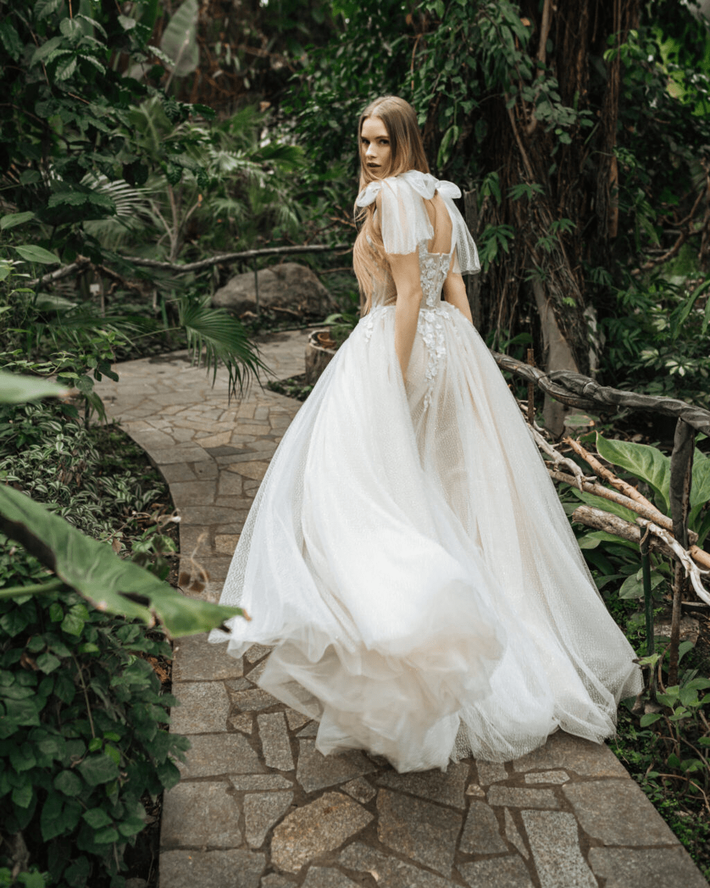 Aline Wedding Dress with High Slit
