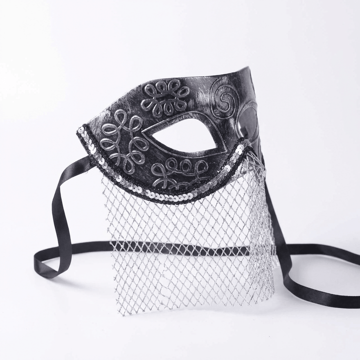 Argent Veil – Silver Masquerade Mask - WonderlandByLilian