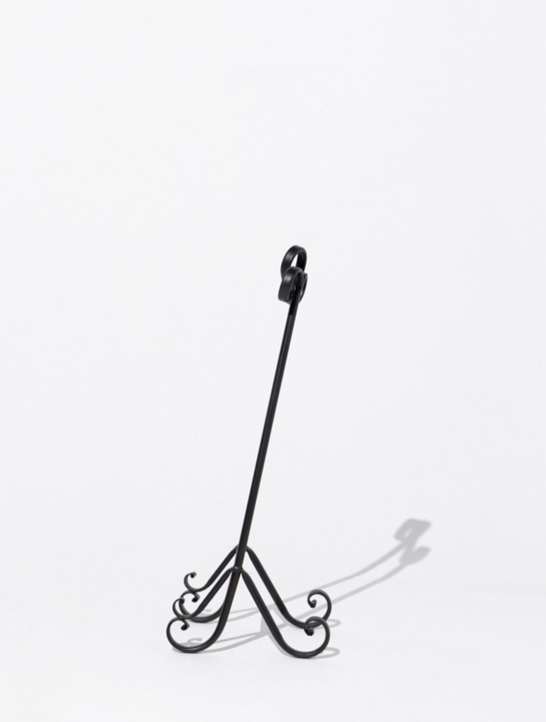 Art Deco Handcrafted French Floor Easel Stand in Black Wrought Iron - WonderlandByLilian