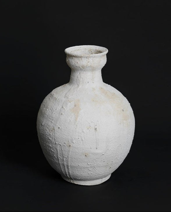 Artistical Moroccan Handmade Berber Clay Vase in Copper Green Wabi - Sabi Style - WonderlandByLilian