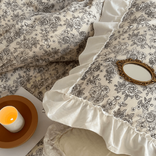Autumn Blossom Cottagecore Bedding Set - WonderlandByLilian