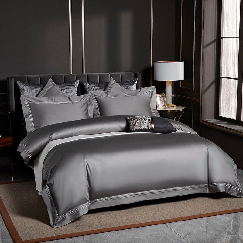 BELVEDERE DUVET COVER & SHAMS EGYPTIAN COTTON 1200TC - WonderlandByLilian