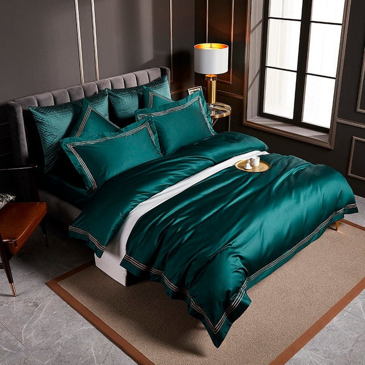 BELVEDERE DUVET COVER & SHAMS EGYPTIAN COTTON 1200TC - WonderlandByLilian