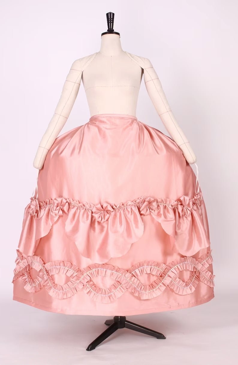 Blush Pink Rococo Fantasy Gown with Champagne Gold Accents - Baroque C ...
