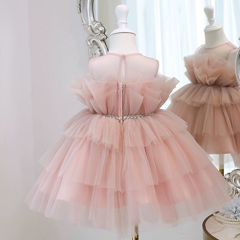 Blush Pink Tulle Princess Dress - Tulle Flower Girl Dress for Special Occasions Plus Size - WonderlandByLilian
