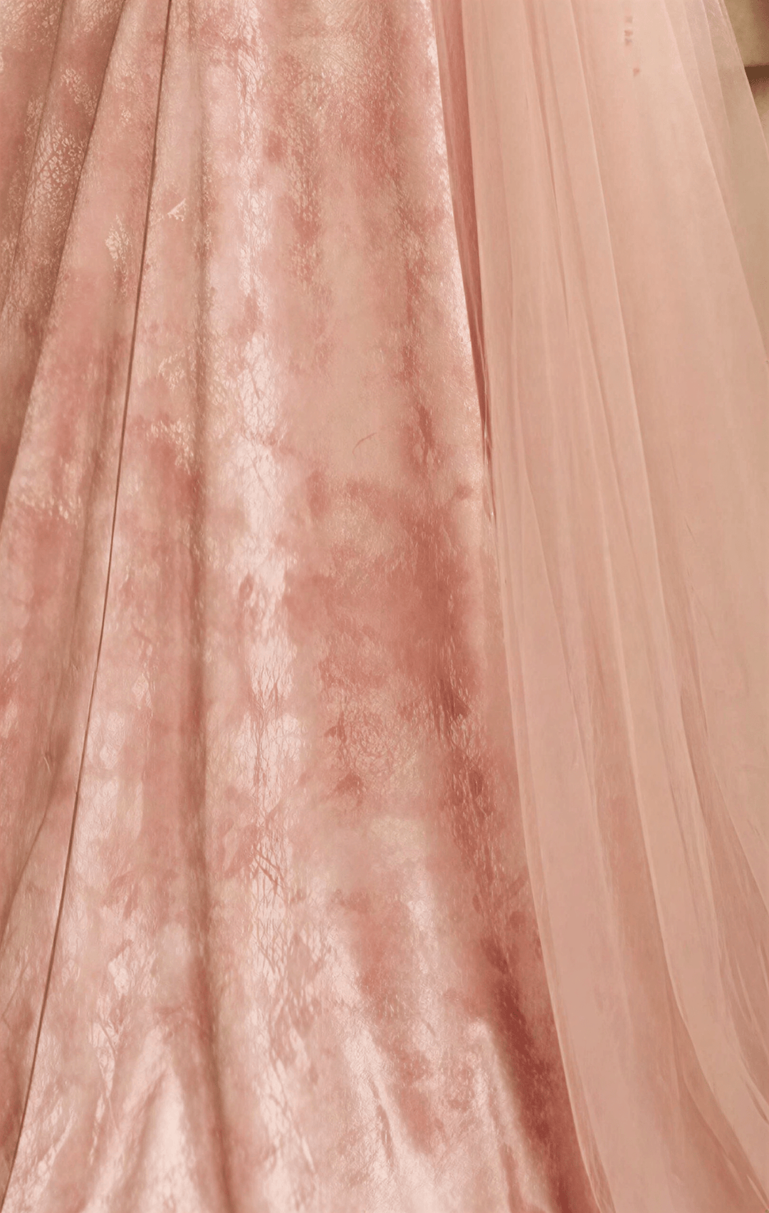 Blush Pink Velvet Evening Gown with Draped Off Shoulder Neckline and Soft Tulle Train Romantic Couture Formal Dress Plus Size - WonderlandByLilian