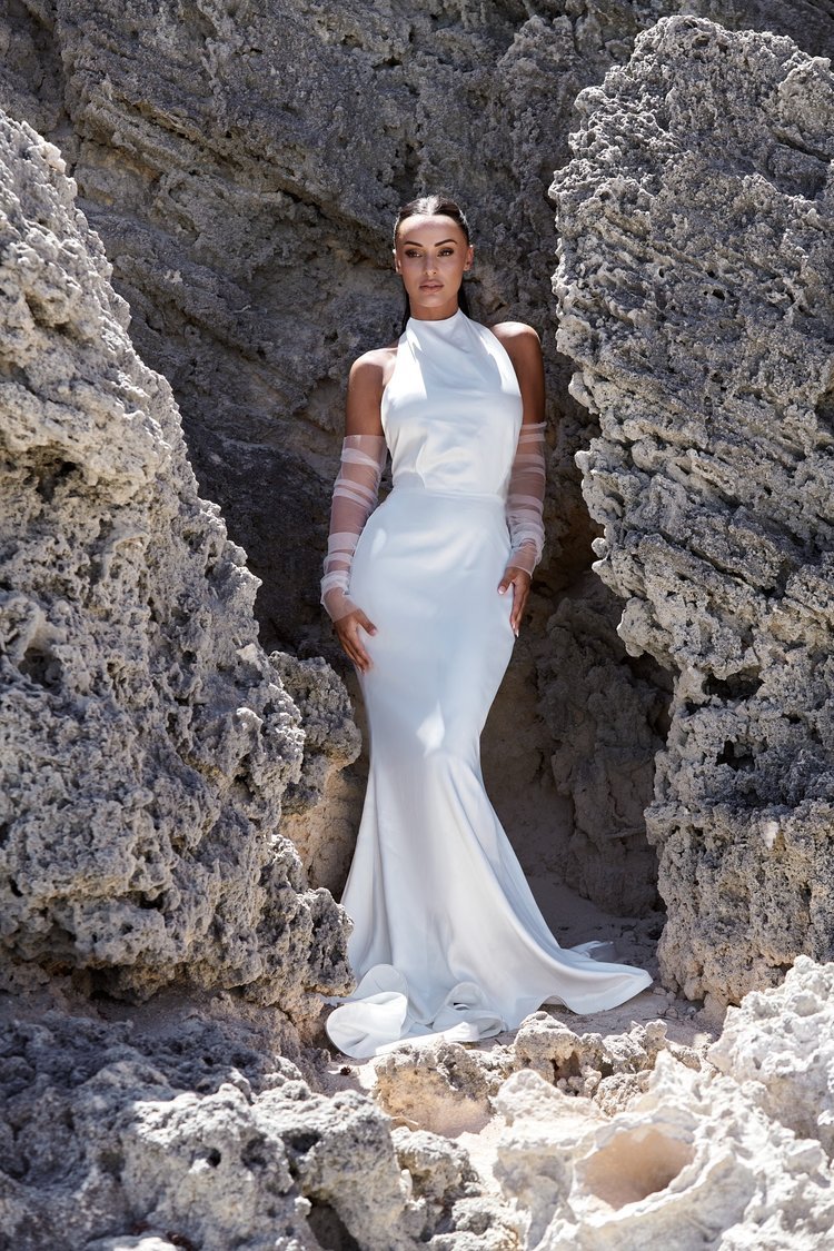 Wedding Dress Halter Dress With Jacket Beaded Ivory Halter Style