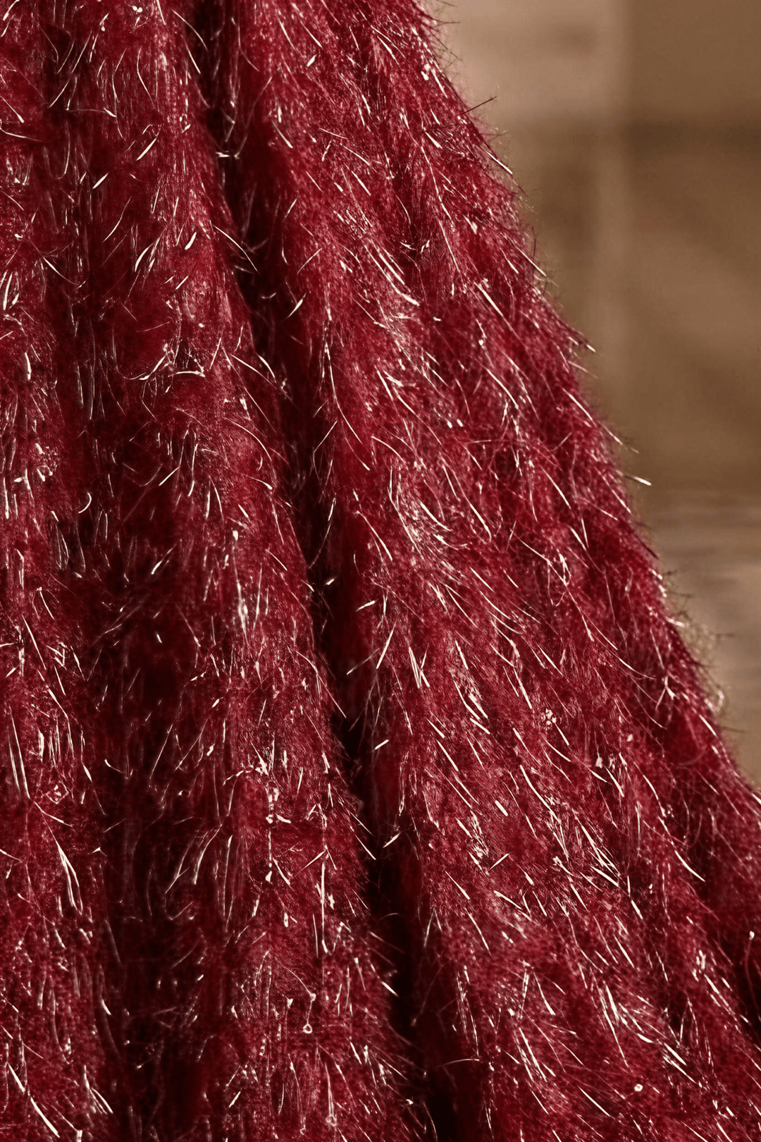 Burgundy Feathered Ball Gown with Crystal Corset Bodice and Draped Off Shoulder Sleeves Luxury Regal Evening Dress Couture Formal Gown Plus Size - WonderlandByLilian