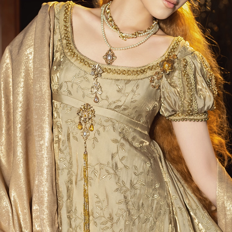 Bridgerton-Inspired Handmade Regency Era Pearl Pendant Necklace Jewelry
