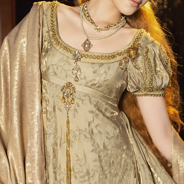Bridgerton-Inspired Handmade Regency Era Pearl Pendant Necklace Jewelry