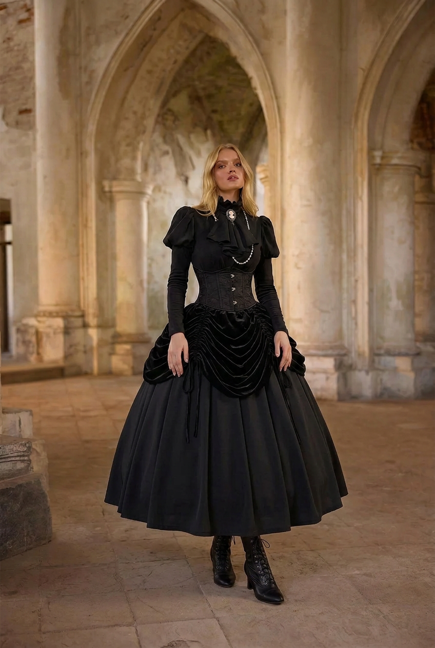 Shop Black Gothic Long Dress
