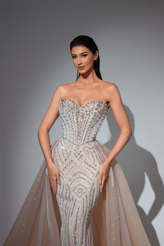 Champagne Sequin Ball Gown with Strapless Sweetheart Neckline – Pink Sequin Dress with Tulle Plus Size - WonderlandByLilian