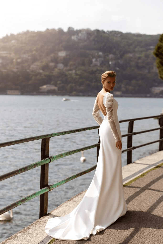 Classy Elegant Modest Wedding Dress - Long Sleeve Wedding Dress and Fitted Wedding Dress Plus Size - WonderlandByLilian