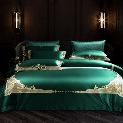 Cleopatra Veronese Green Luxury Egyptian Cotton Bedding Set - WonderlandByLilian