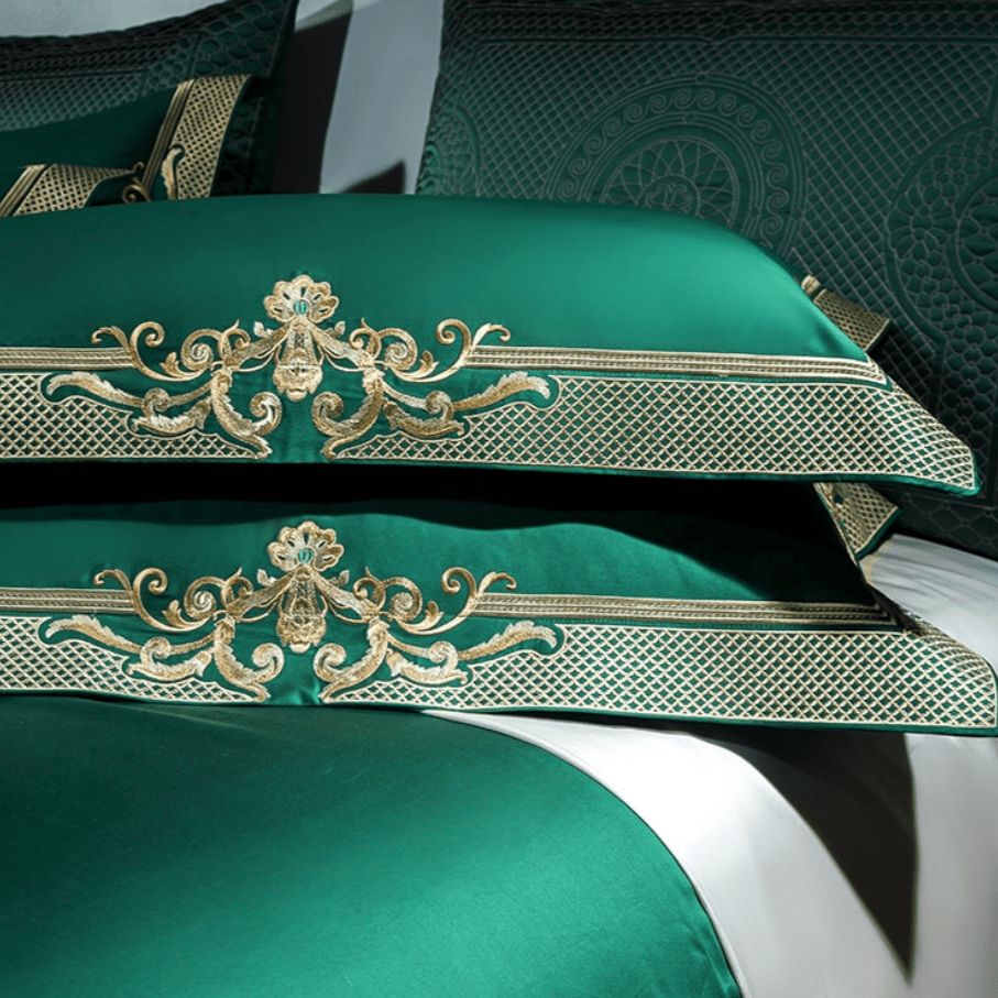 Cleopatra Veronese Green Luxury Egyptian Cotton Bedding Set - WonderlandByLilian