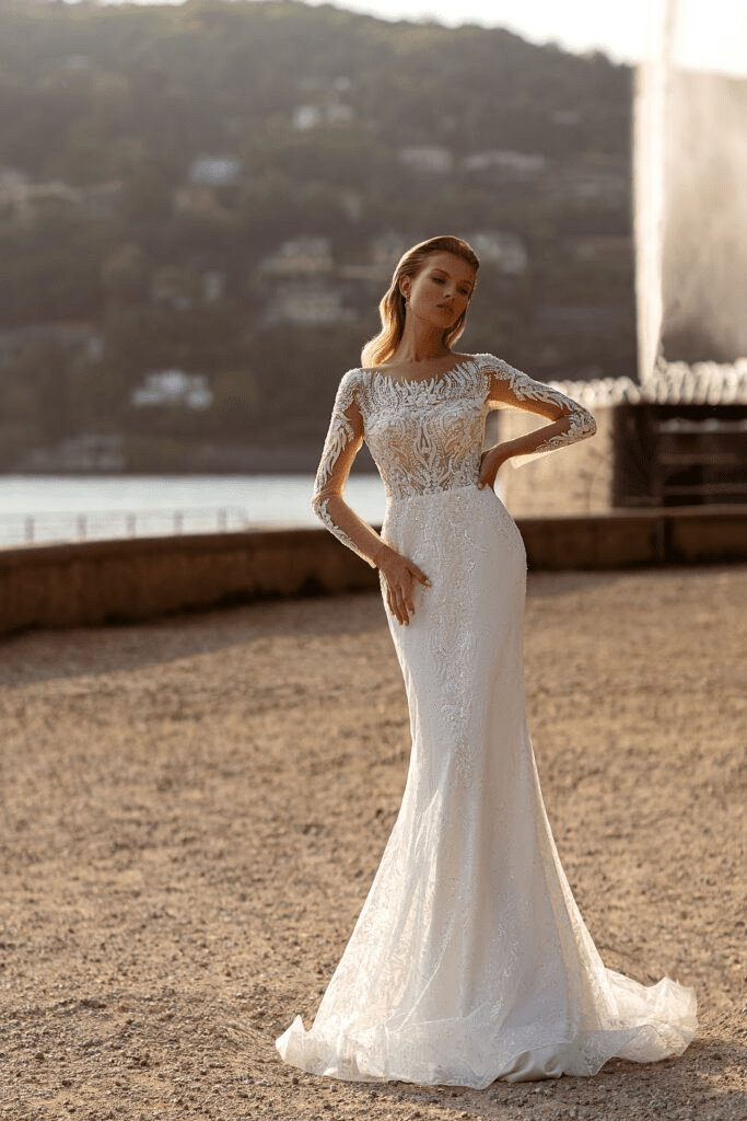 Convertible Wedding Dress - Long Sleeve Wedding Dress - Tulle Mermaid Wedding Gown Plus Size - WonderlandByLilian