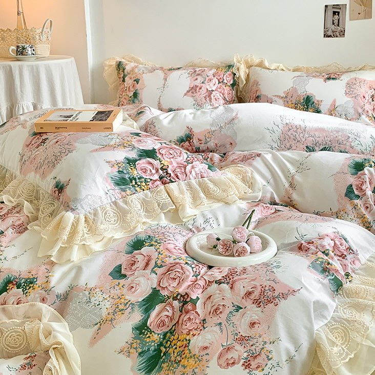 Cotton Floral Princess Bedding Set - WonderlandByLilian