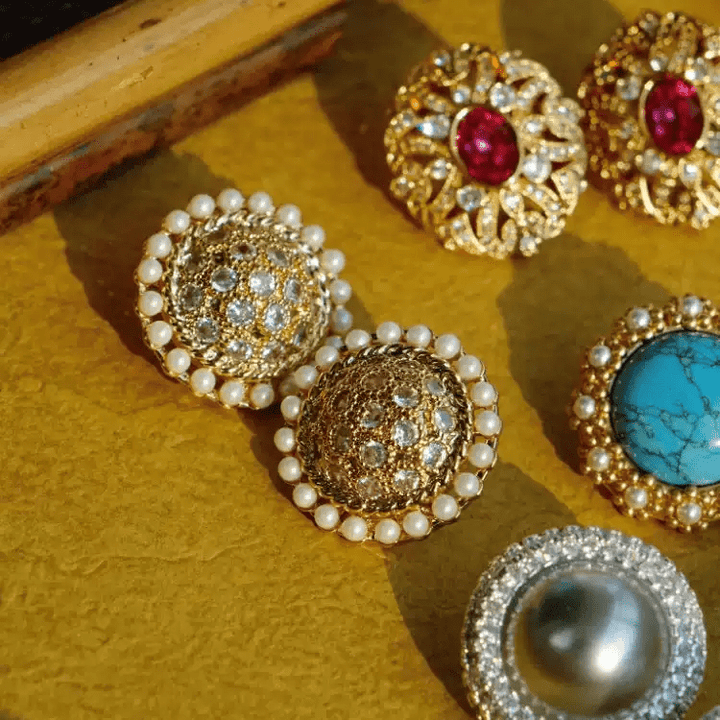 Crown of Hera – Handmade Vintage Pearl and Crystal Earrings – Hera - WonderlandByLilian