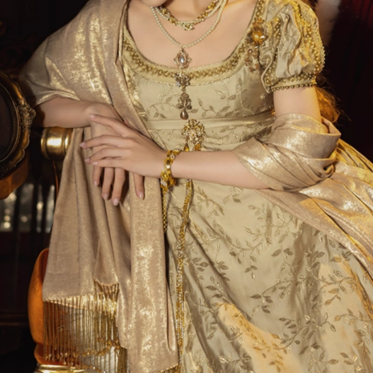 Bridgerton-Inspired Handmade Regency Era Pearl and Gold Bracelet Jewelry
