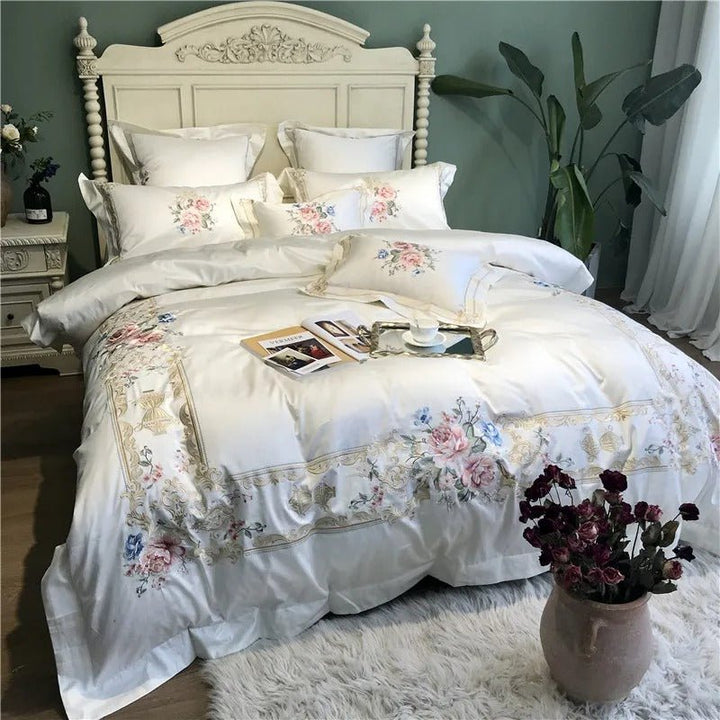 Destiny Blossom Embroidered Bedding Set - WonderlandByLilian