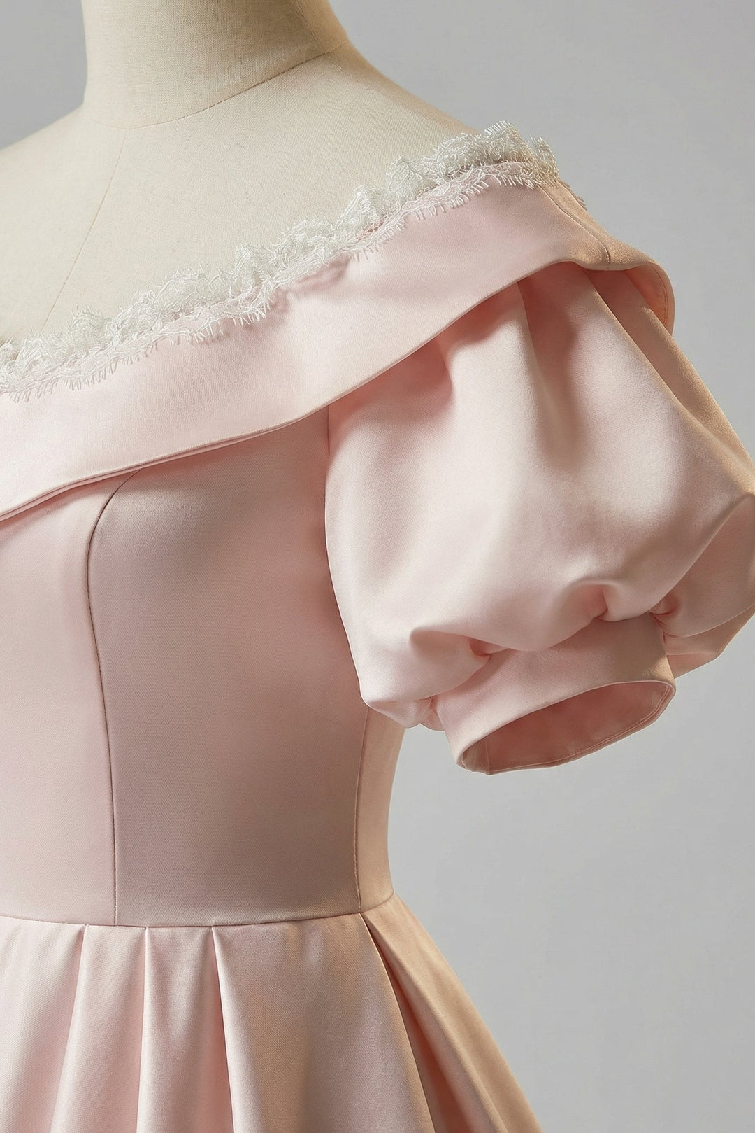 strapless open back dress 1930's Dusty Pale Pink Silk Chiffon Slip Dress with Leaf Embroidery –  Eveliina Vintage main image 0