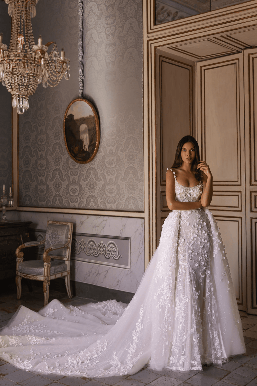 Elegance A-Line Wedding Dress - Detachable Wedding Dress With Lace Detail - Convertible Wedding Dress Plus Size - WonderlandByLilian