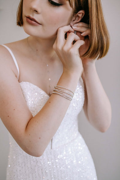 Elegant Beaded and Sequined Wedding Gown with Signature Neckline Plus Size - IRIS - WonderlandByLilian