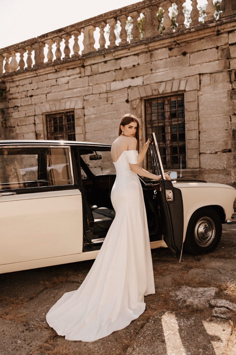 satin wedding dress with pearl straps Ivory Satin Wedding Dress with Removable Train - Sleeveless Mermaid Wedding Dress with Pearl Straps Plus Size