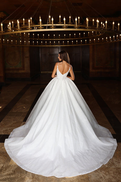 Elegant Off-the-Shoulder Wedding Gown with Voluminous Skirt - Plus Size - WonderlandByLilian