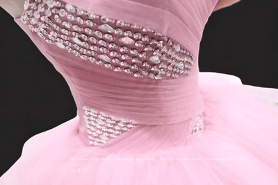Elegant Pink Layered Tulle Ruffle Dress - Sequin Tulle High-Low Wedding Dress Plus Size - WonderlandByLilian