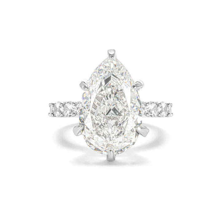Elegant Statement Pear Cut Cubic Zirconia Decoy Engagement Ring 6 Carat - WonderlandByLilian
