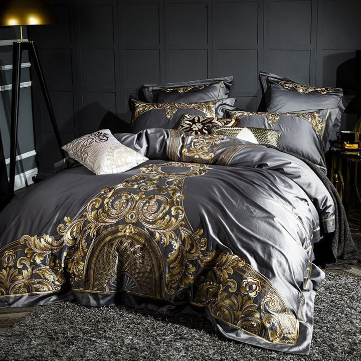 ELIZABETH DUVET COVER & SHAMS EGYPTIAN COTTON 1000TC - WonderlandByLilian