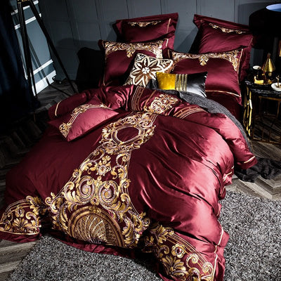 ELIZABETH DUVET COVER & SHAMS EGYPTIAN COTTON 1000TC - WonderlandByLilian