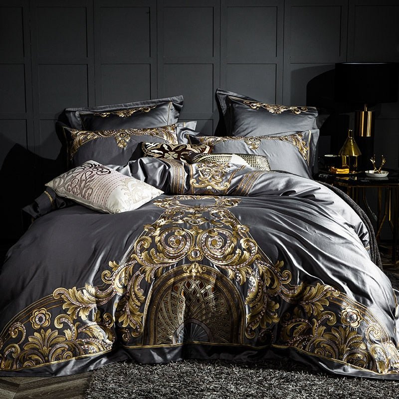 ELIZABETH DUVET COVER & SHAMS EGYPTIAN COTTON 1000TC - WonderlandByLilian