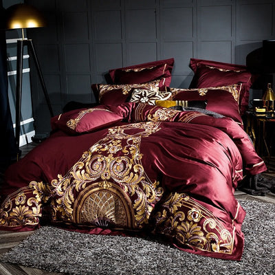 ELIZABETH DUVET COVER & SHAMS EGYPTIAN COTTON 1000TC - WonderlandByLilian