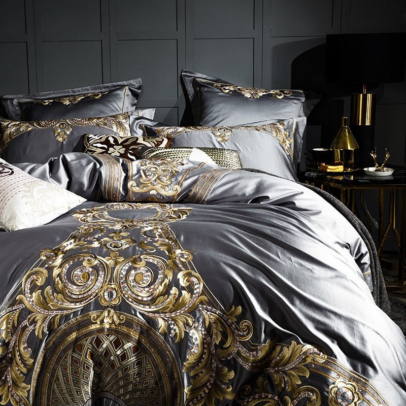 ELIZABETH DUVET COVER & SHAMS EGYPTIAN COTTON 1000TC - WonderlandByLilian