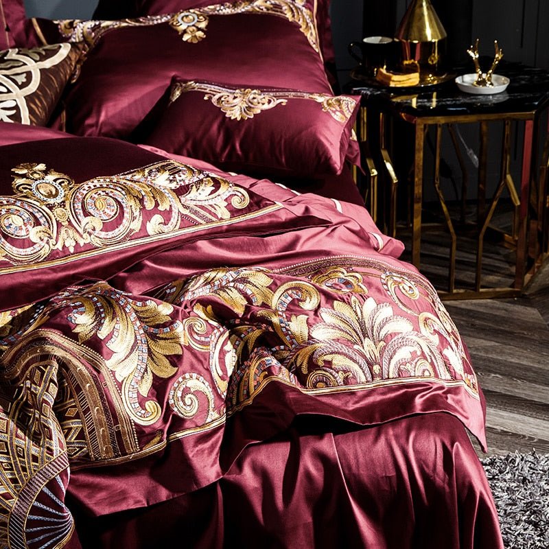 ELIZABETH DUVET COVER & SHAMS EGYPTIAN COTTON 1000TC - WonderlandByLilian