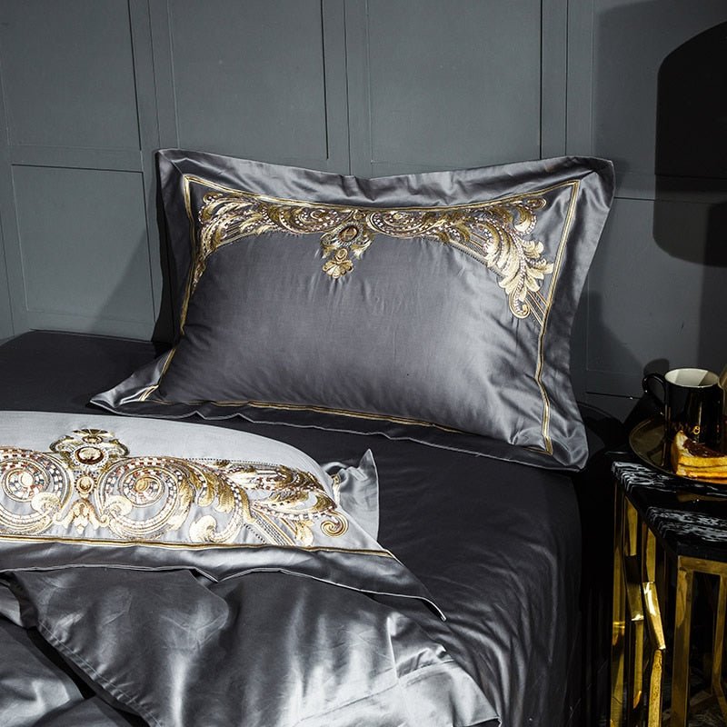 ELIZABETH DUVET COVER & SHAMS EGYPTIAN COTTON 1000TC - WonderlandByLilian